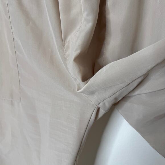 Planet by Lauren G Size 3 Cream Beige Polysilk Drawstring Crop Pant 14/16 1X XL - Picture 6 of 13